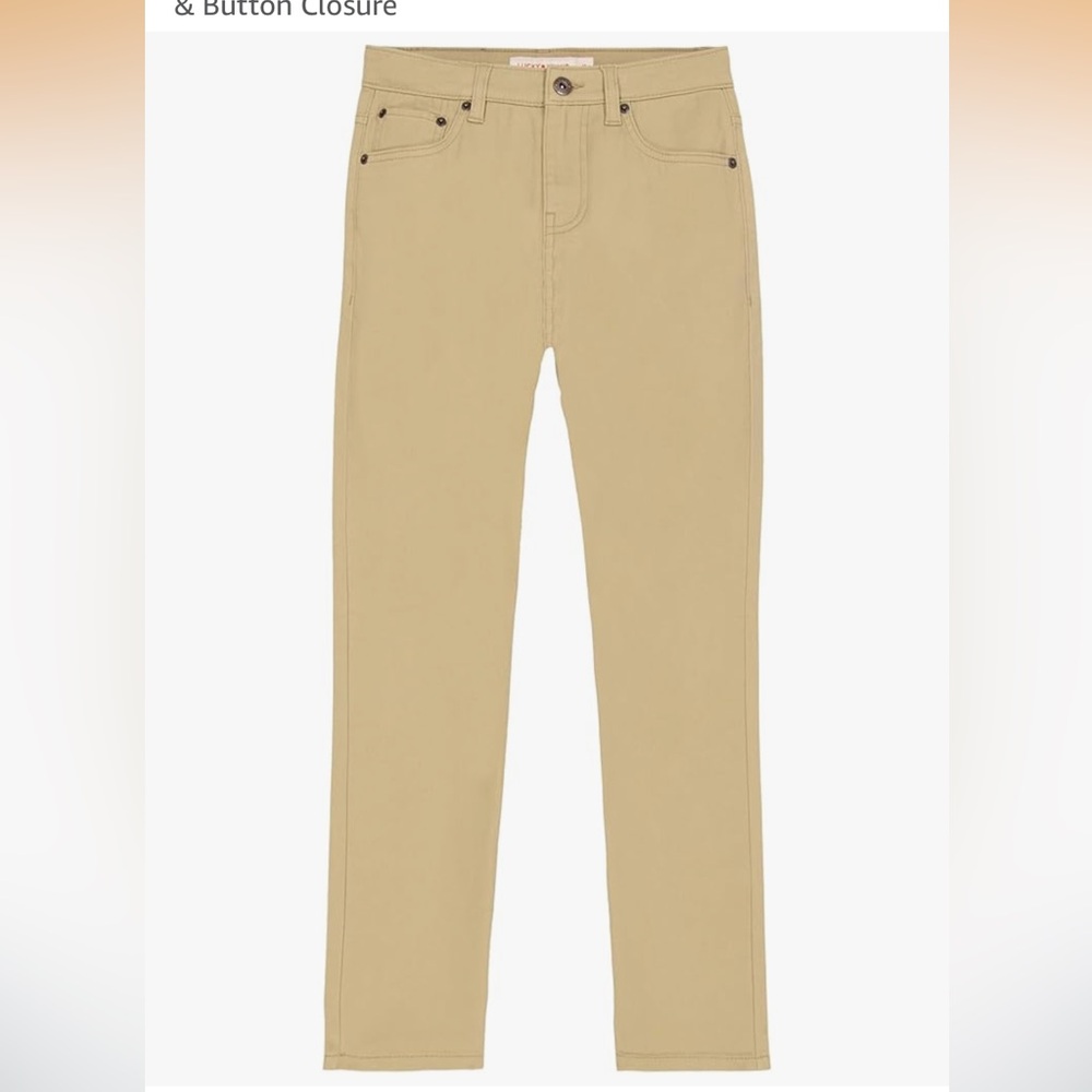 Lucky Brand Boys Skinny Fit Stretch Twill Pants, size 12